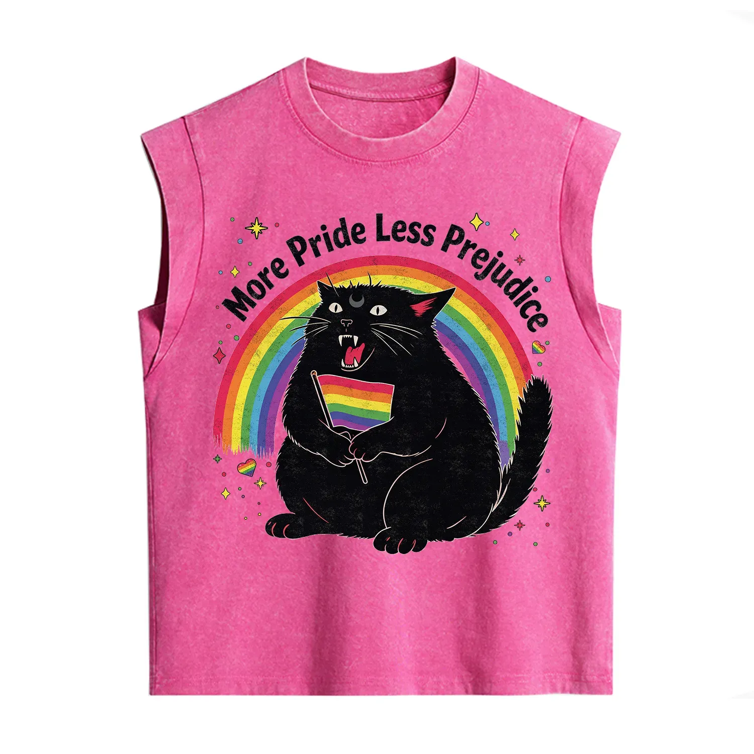 Purplehecate More Pride Less Prejudice Cat Vintage Washed Tank