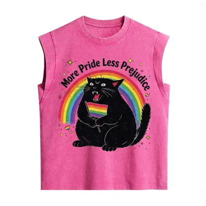 Purplehecate More Pride Less Prejudice Cat Vintage Washed Tank
