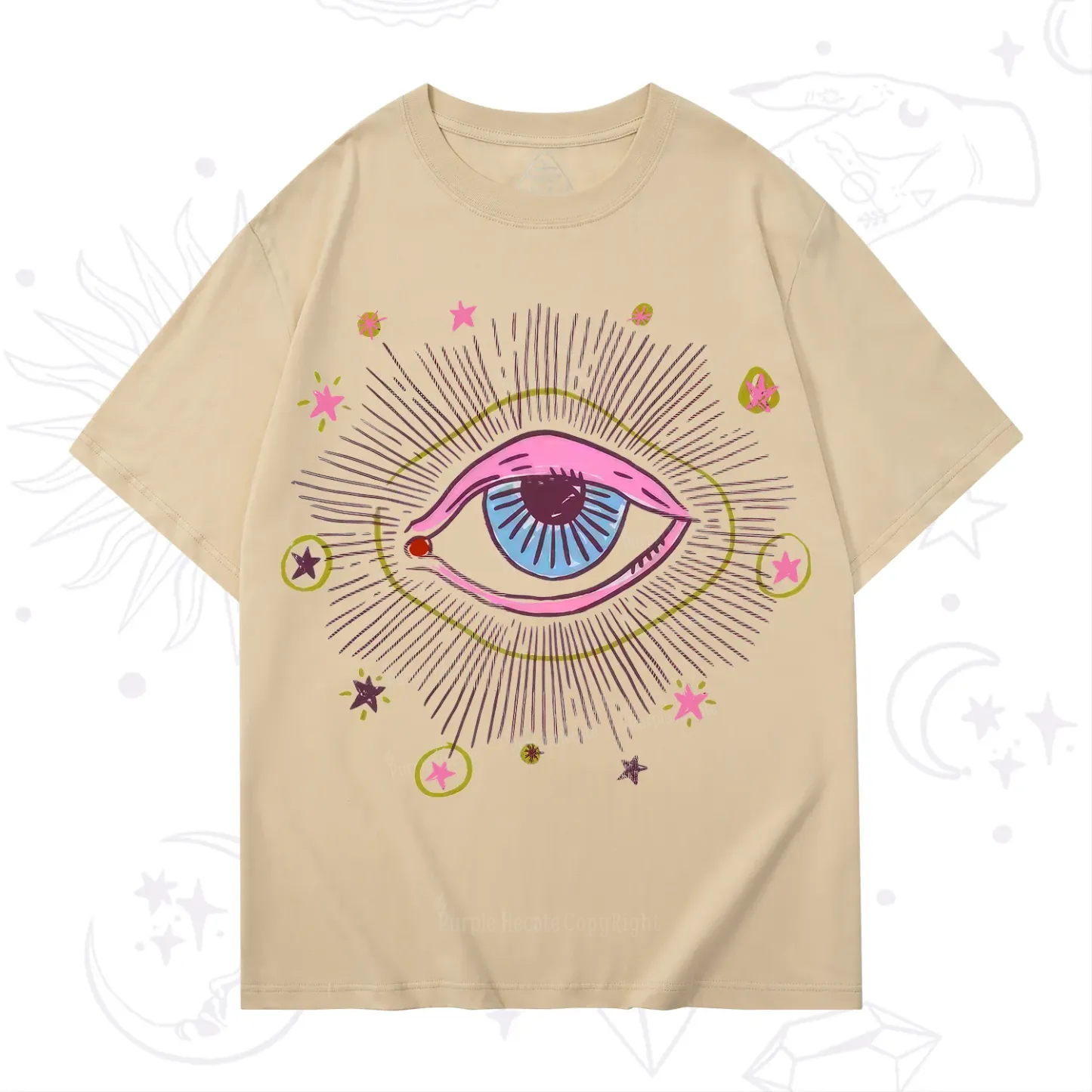 Purplehecate Mystic Gaze Evil Eye Protection T-Shirt