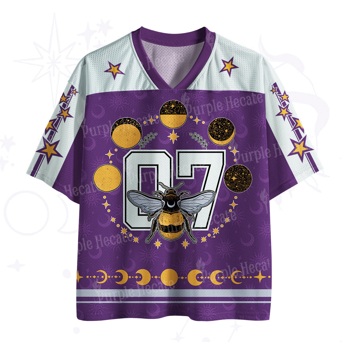 Purplehecate Moon Bee Guards the Stars Mesh Jersey