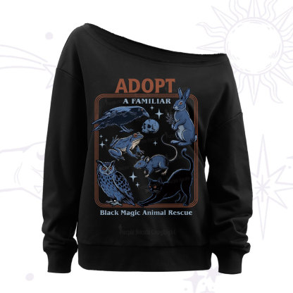 Purplehecate Adopt a Familiar Off The Shoulder Sweatshirt