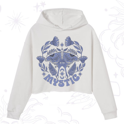 Purplehecate Mystic Moth Crop Hoodie