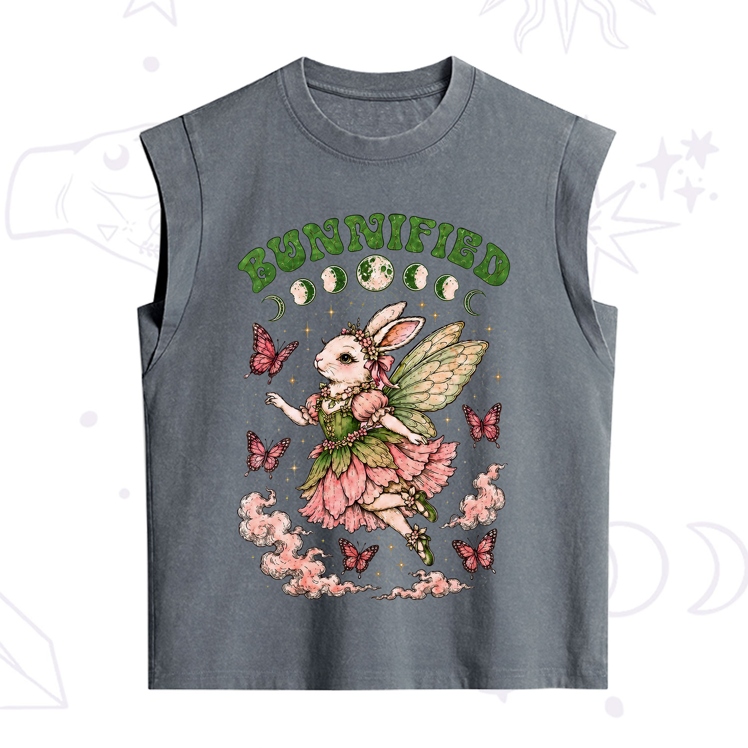 Purplehecate Bunnified Fairy Bunny Vintage Washed Tank