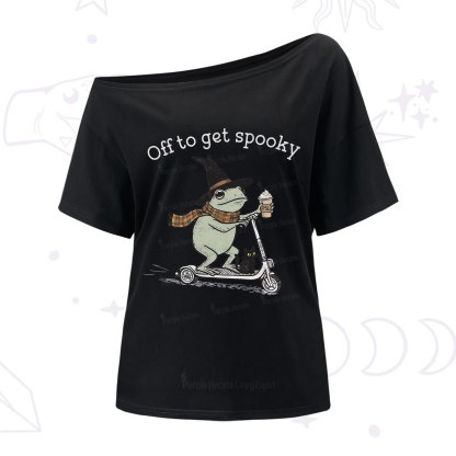 Purplehecate Off to get Spooky Halloween Forg One Shoulder T-Shirt