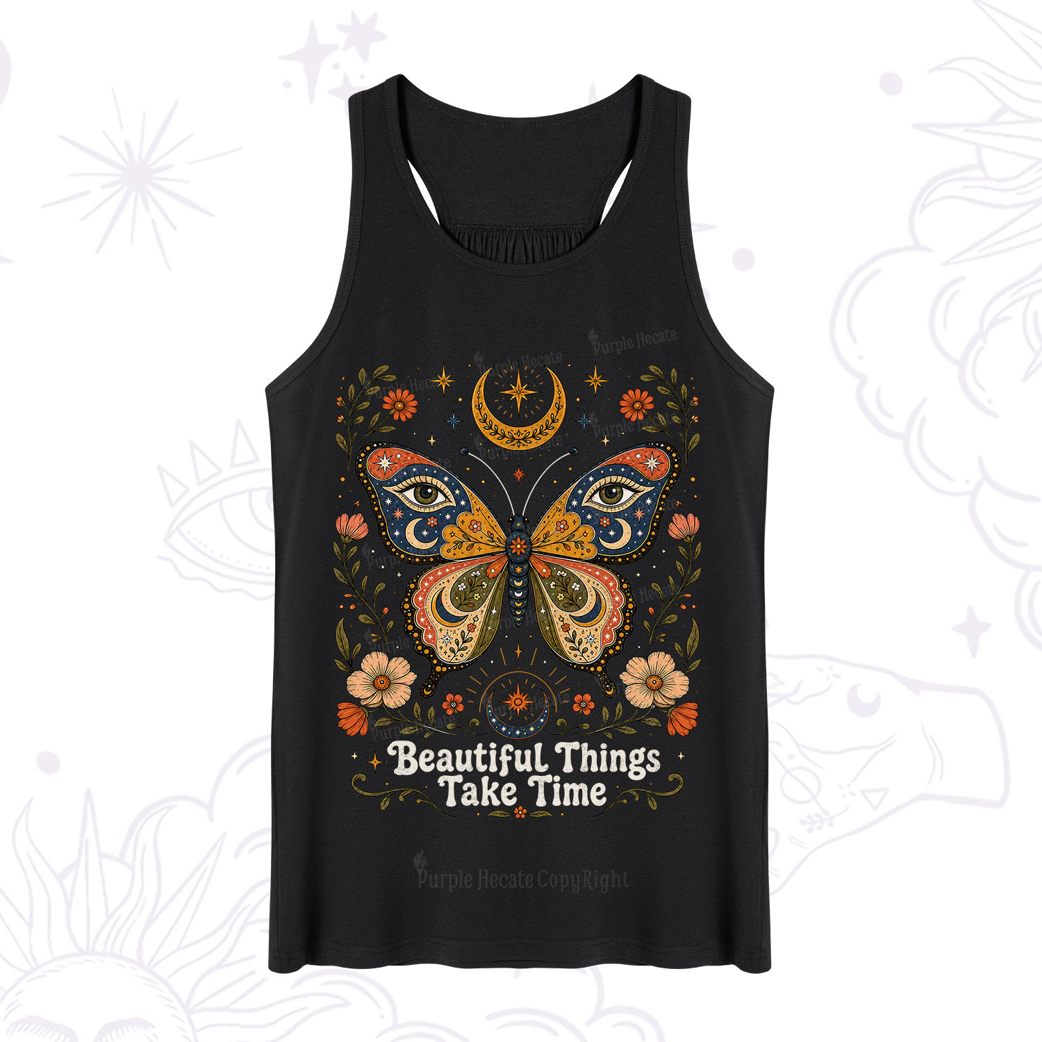 Purplehecate Beautiful Things Take Time Butterfly Tank