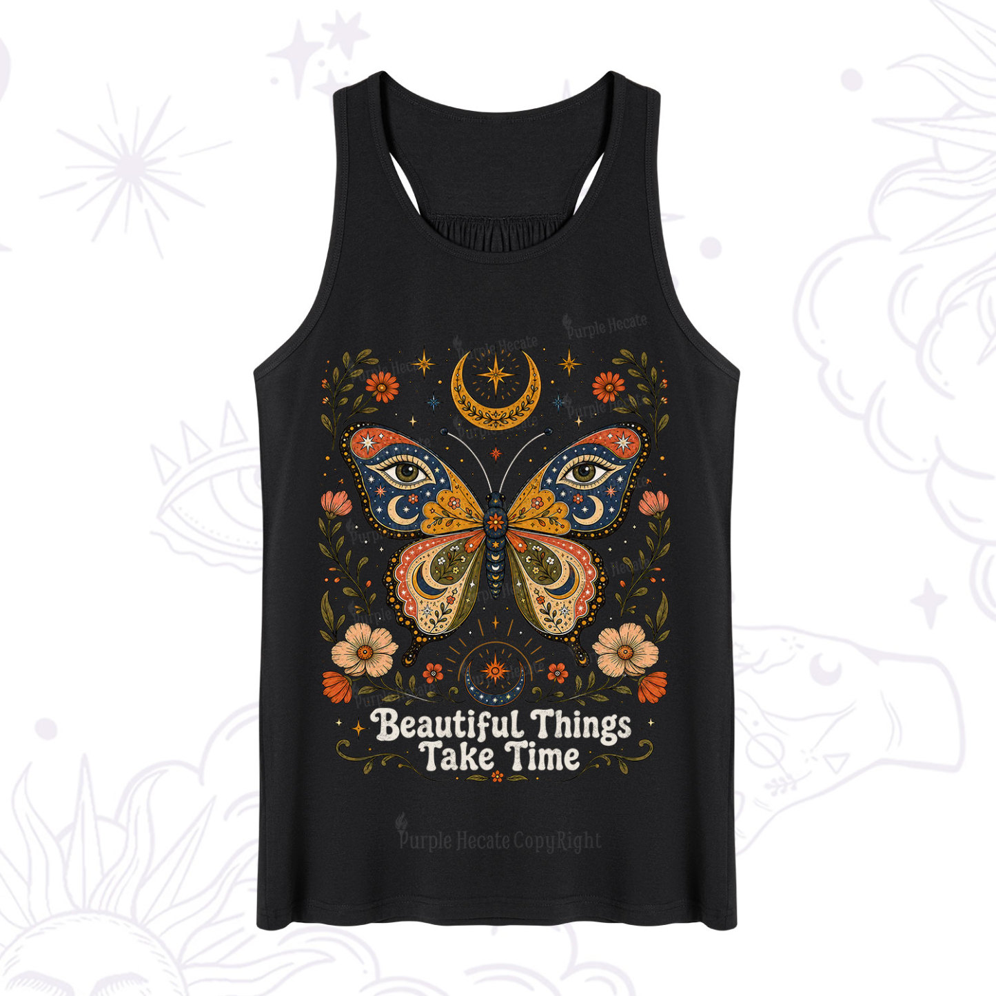 Purplehecate Beautiful Things Take Time Butterfly Tank