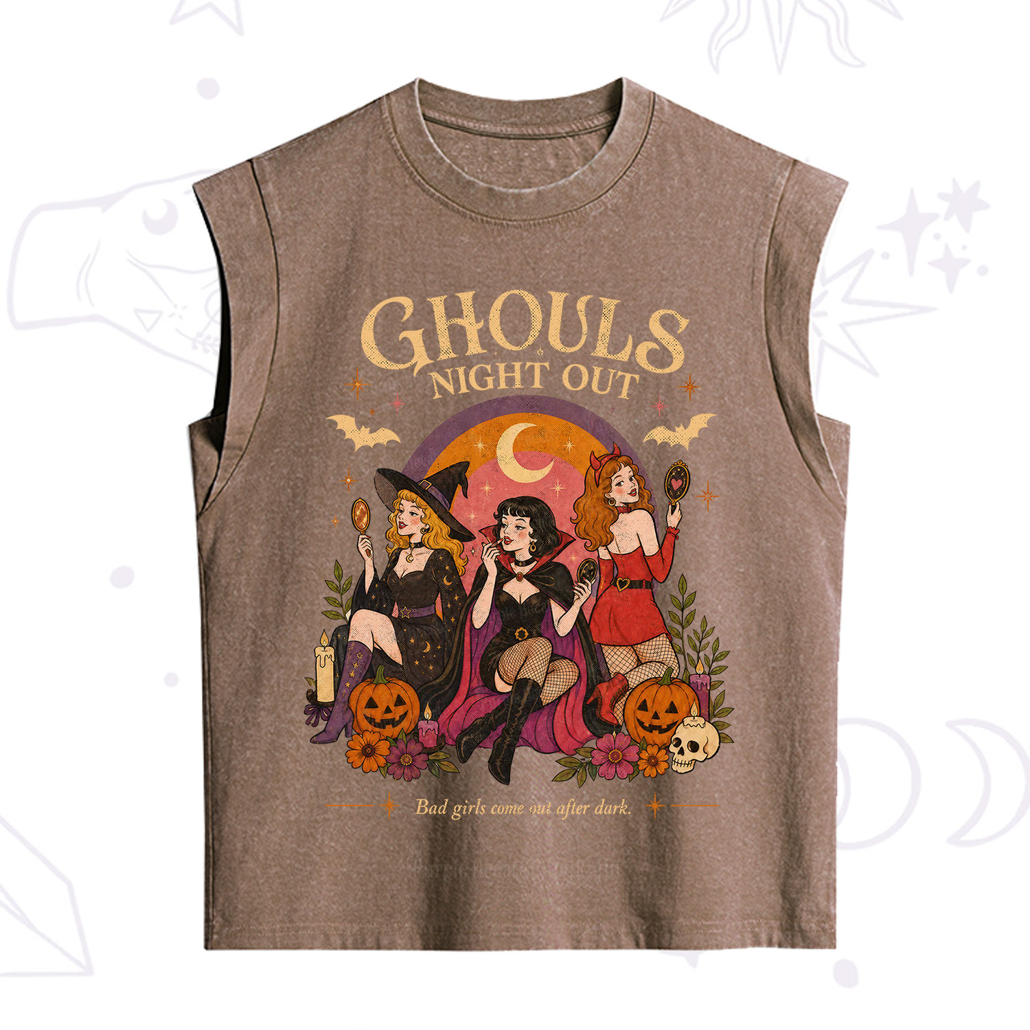 Purplehecate Ghouls Night Out Vintage Washed Tank