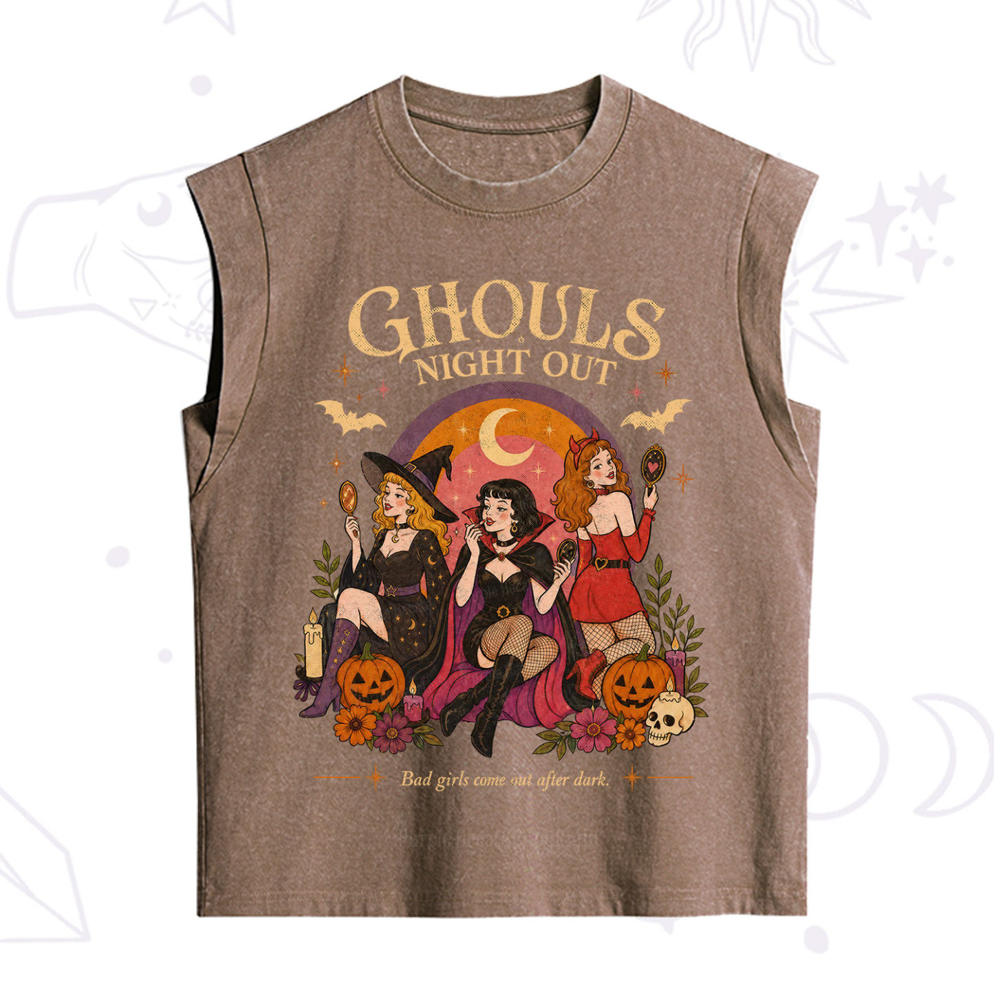 Purplehecate Ghouls Night Out Vintage Washed Tank