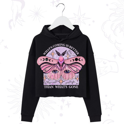 Purplehecate What's Coming Is Better Than What's Gone Crop Hoodie