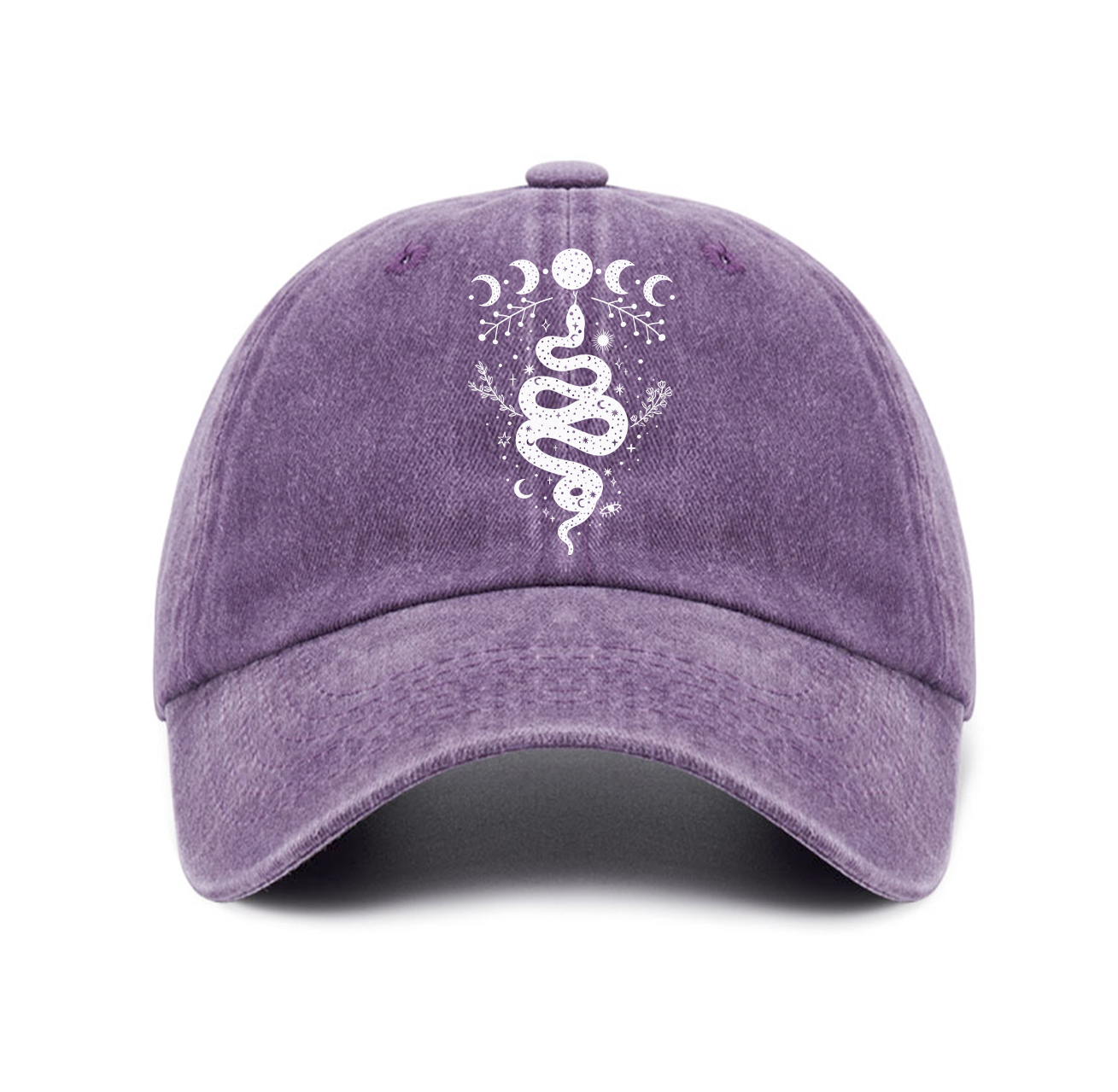 Purplehecate Snake And Moon Phase Comfort Baseball Cap