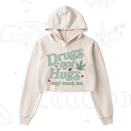 Purplehecate Sarcastic Weed Washed Cropped Hoodie