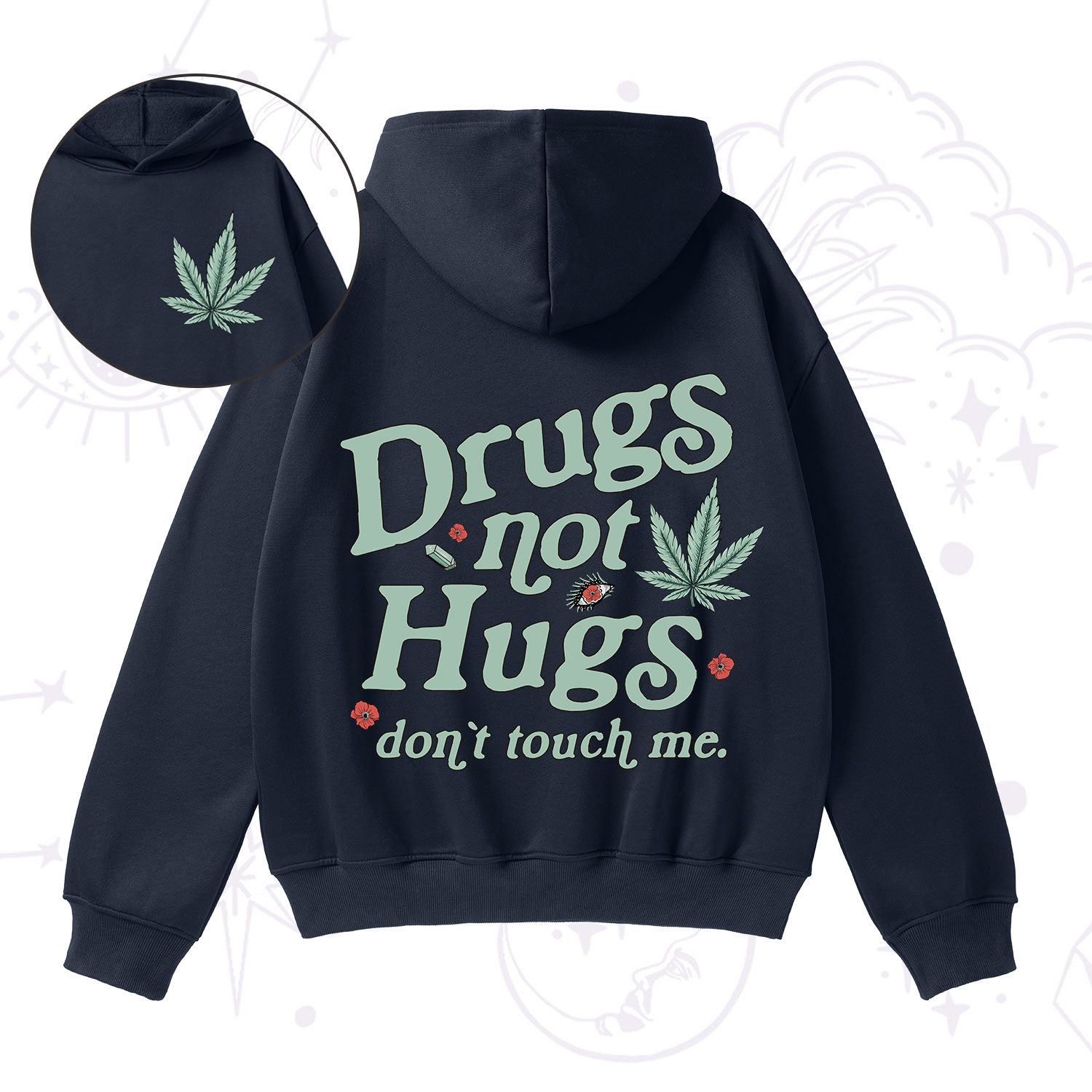 Purplehecate Sarcastic Weed Fleece Hoodie Suit