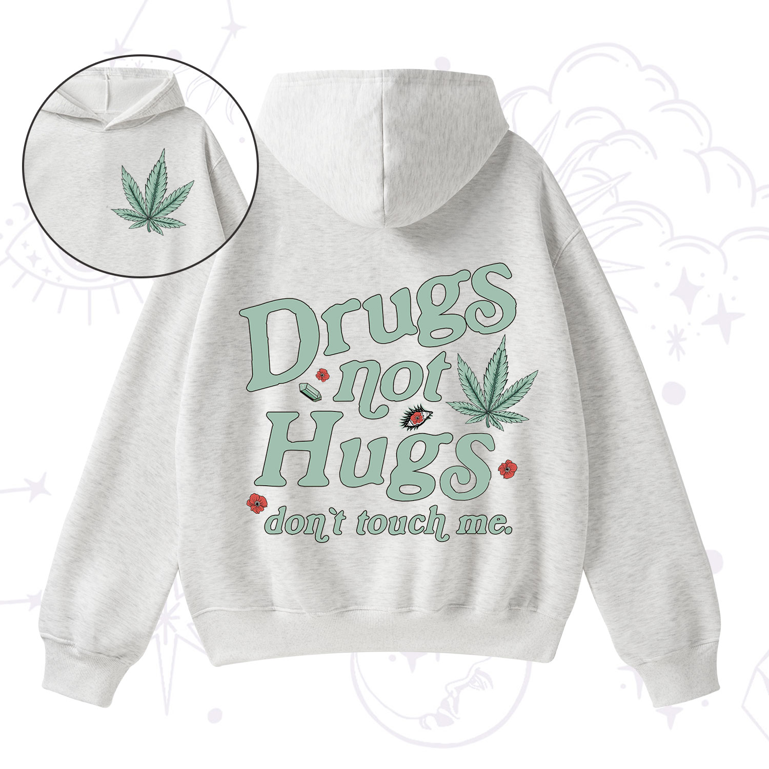 Purplehecate Sarcastic Weed Fleece Hoodie Suit