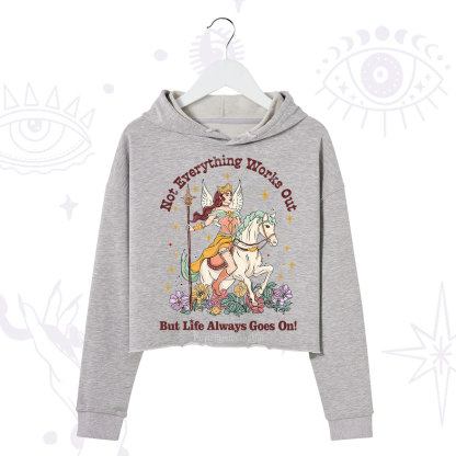 Purplehecate Not Everything Works Out But Life Always Goes On Crop Hoodie