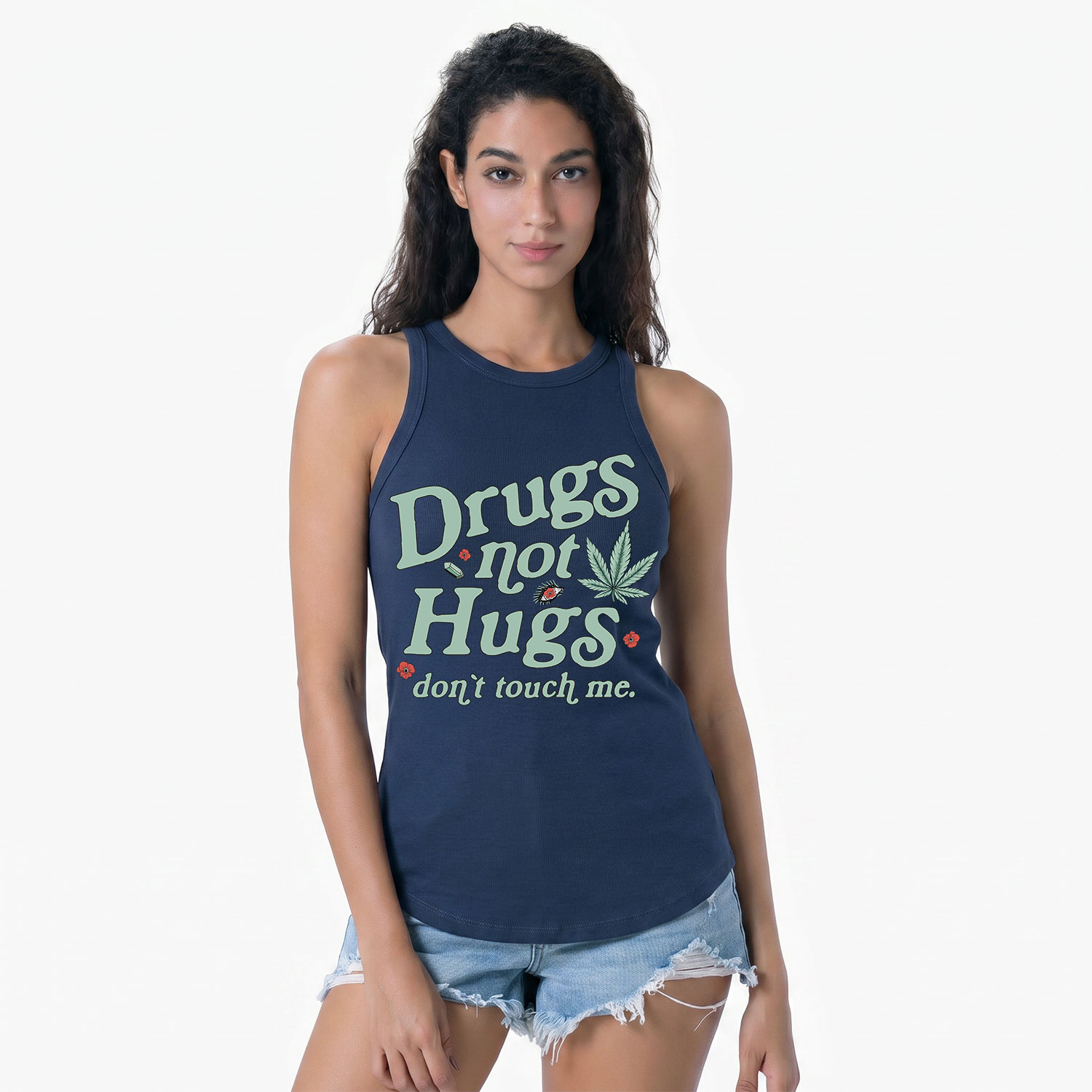 Purplehecate Sarcastic Weed Racerback Tank Top