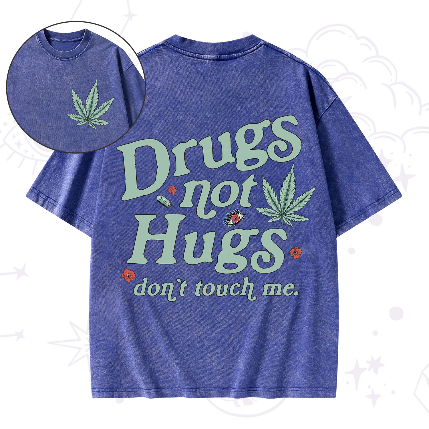 Purplehecate Sarcastic Weed Washed T-Shirt