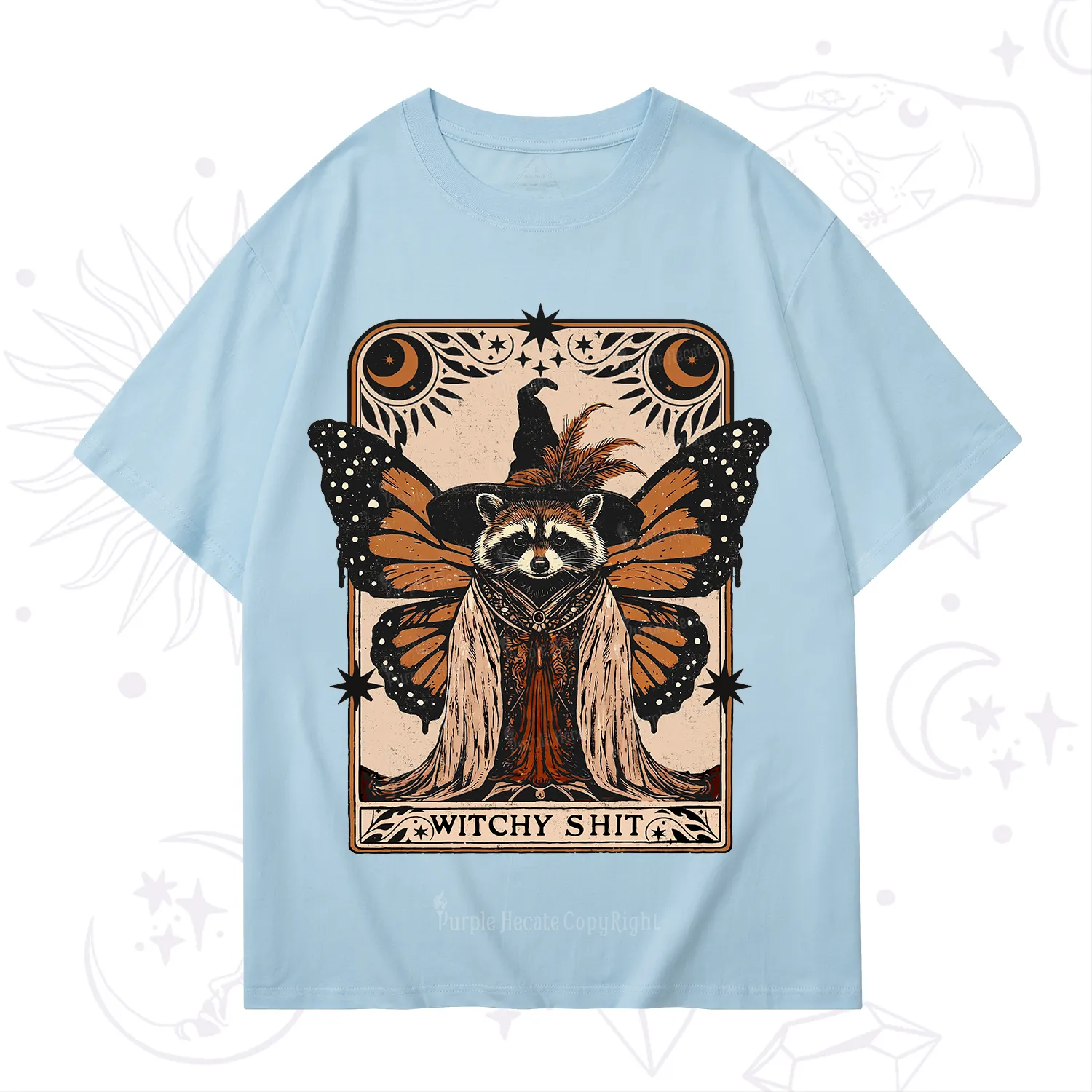 Purplehecate Witchy Shit Raccoon T-Shirt