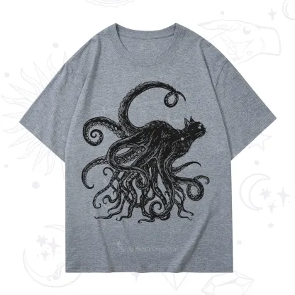 Purplehecate Black Cat with Octopus Tentacles T-Shirt