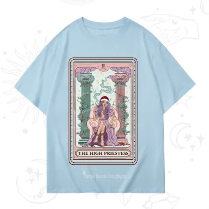 Purplehecate The High Priestess Tarot Card Christmas T-Shirt