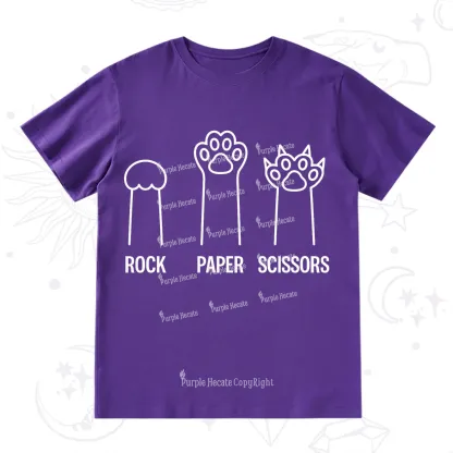 Purplehecate Rock Paper Scissors Cat Paw Edition T-Shirt