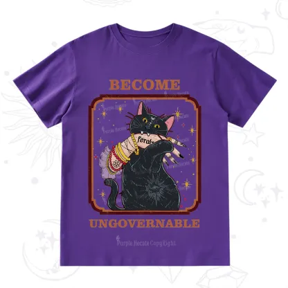 Purplehecate Become Ungovernable Cat T-Shirt