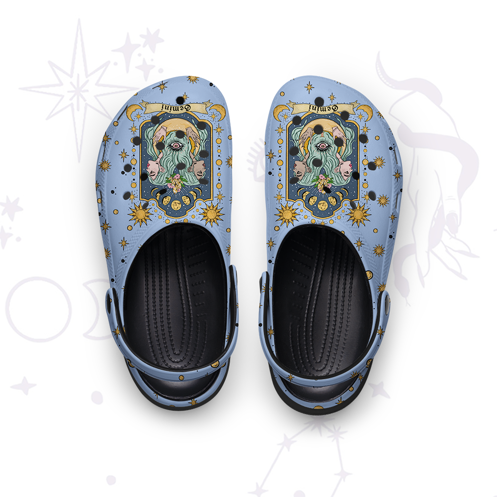 Purplehecate Gemini Zodiac Rubber Clogs