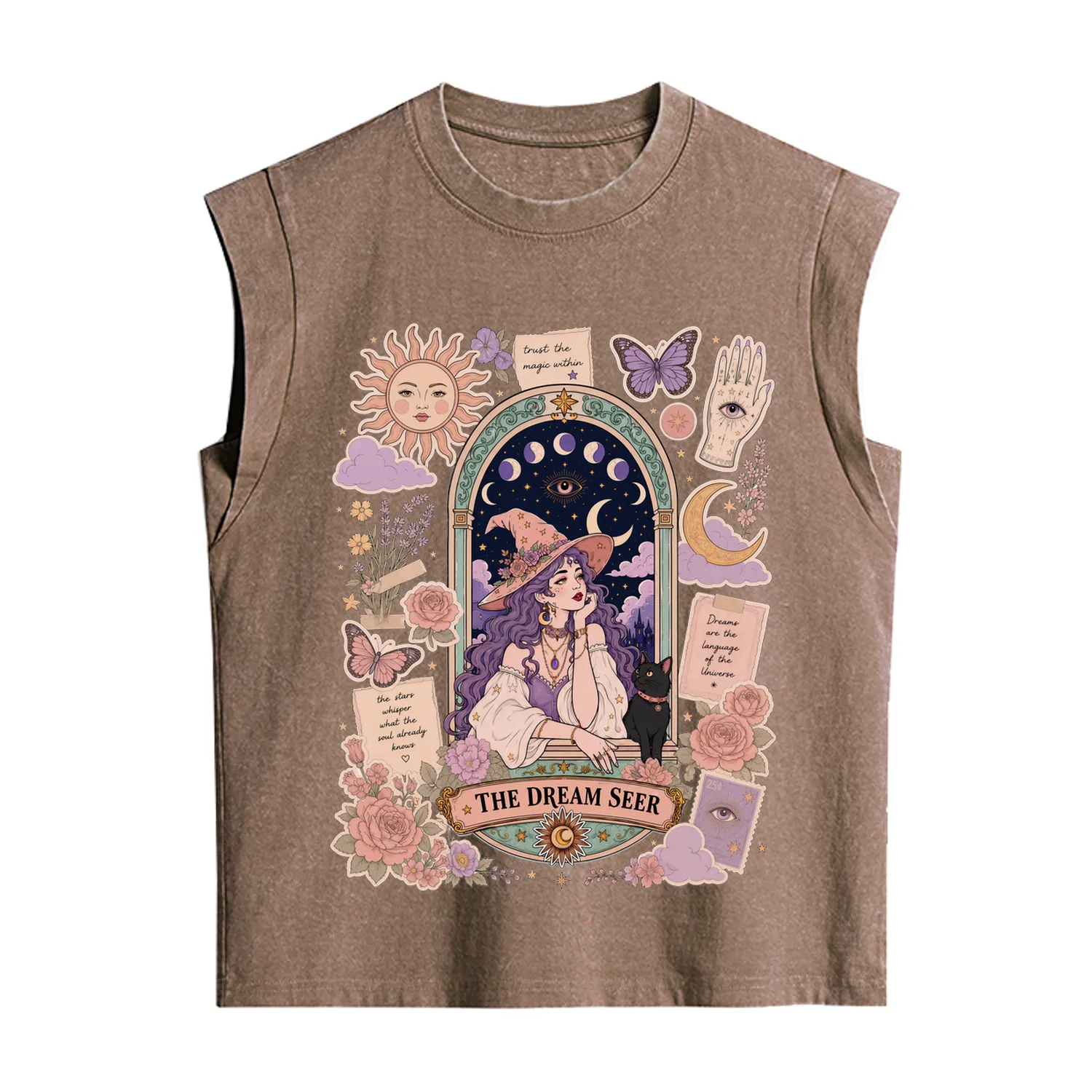 Purplehecate The Dream Seer Witch Vintage Washed Tank
