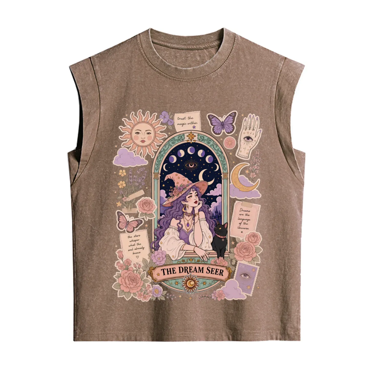 Purplehecate The Dream Seer Witch Vintage Washed Tank