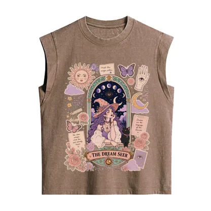 Purplehecate The Dream Seer Witch Vintage Washed Tank