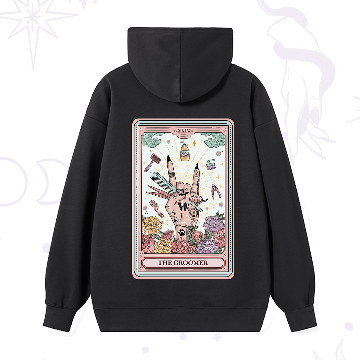 Purplehecate The Pet Groomer Tarot Card Hoodie