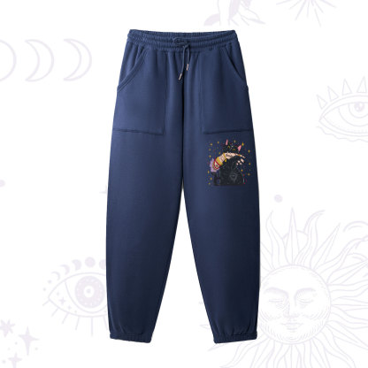 Purplehecate Feral Cat Fleece Sweatpants