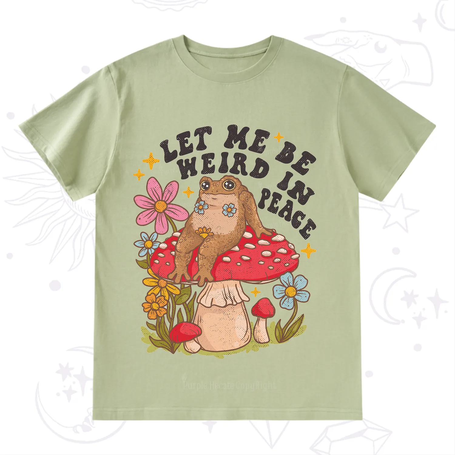 Purplehecate Let Me Be Weird In Peace Toad T-Shirt