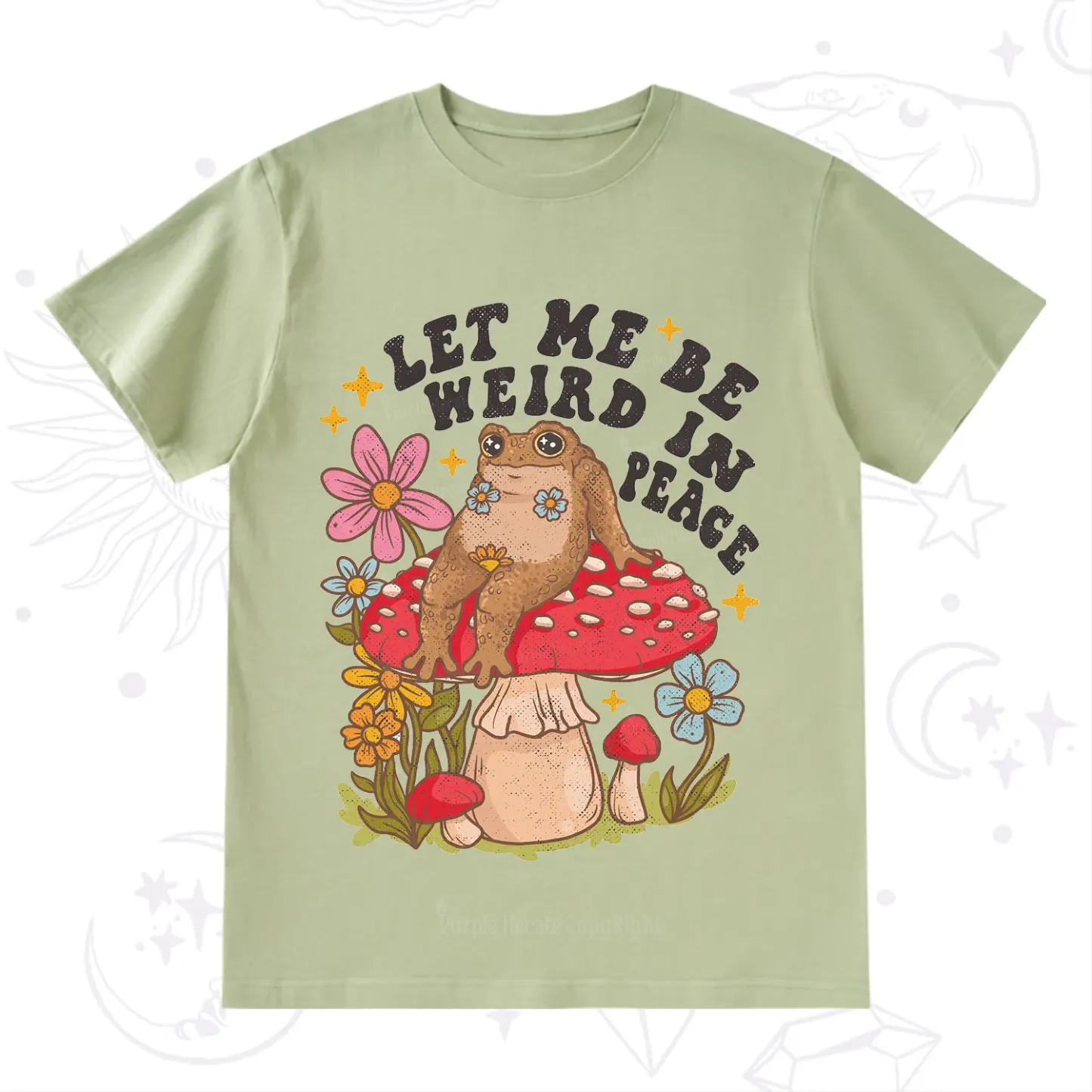 Purplehecate Let Me Be Weird In Peace Toad T-Shirt
