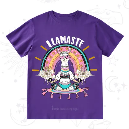 Purplehecate Llama Meditating T-Shirt