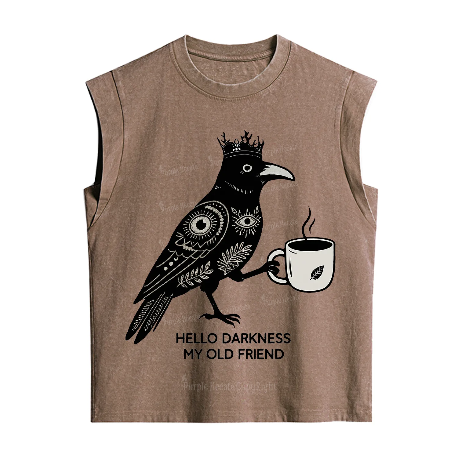 Purplehecate Hello Darkness My Old Friend Vintage Washed Tank