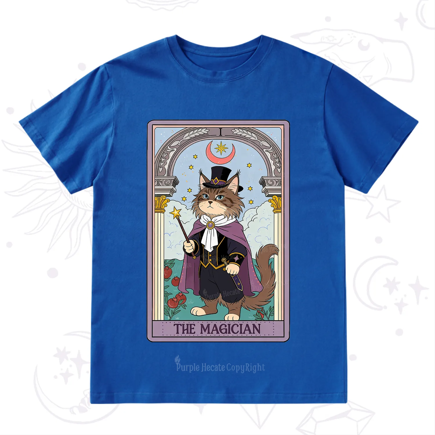 Purplehecate The Magician Cat Tarot T-Shirt