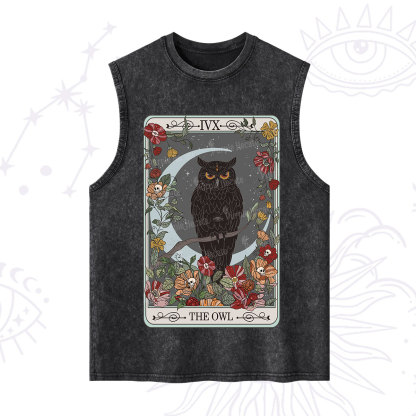 Purplehecate The Owl Tarot Washed Tank