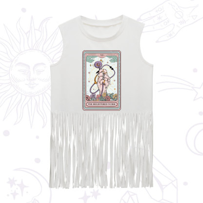 Purplehecate The Registered Nurse Tarot Card Fringe Tank Top