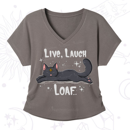 Purplehecate Live Laugh Loaf V-Neck T-Shirt
