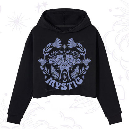 Purplehecate Mystic Moth Crop Hoodie