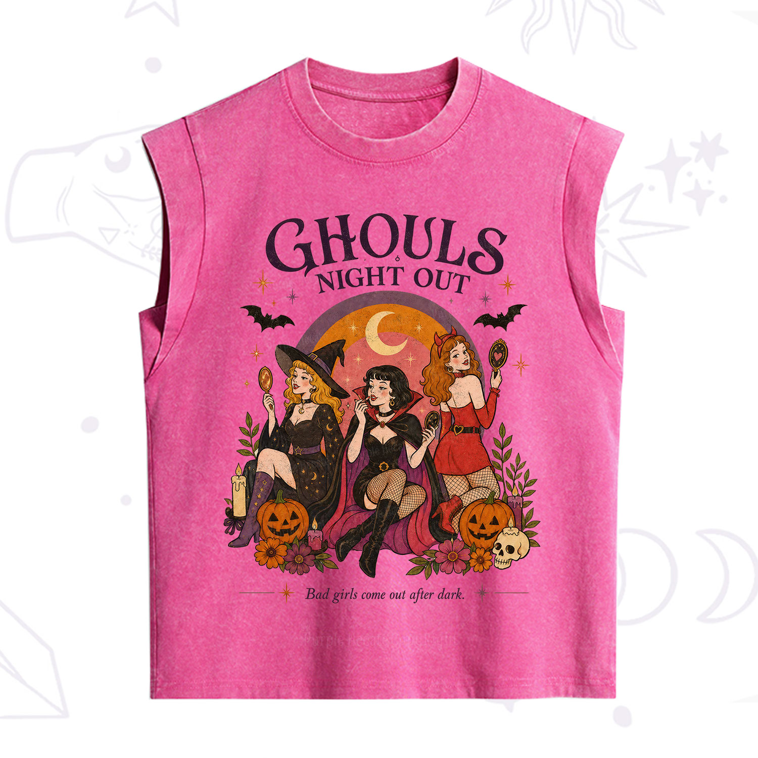 Purplehecate Ghouls Night Out Vintage Washed Tank