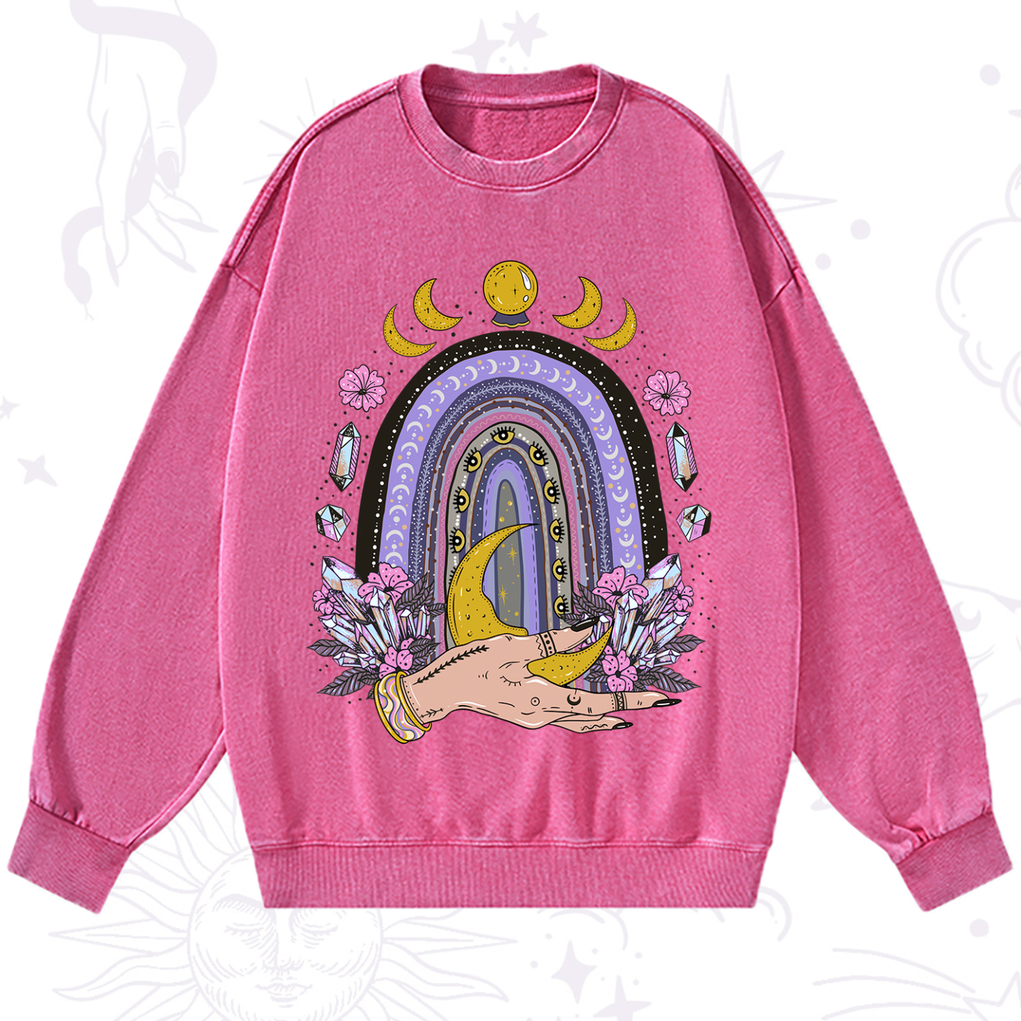 Purplehecate Magic Rainbow Washed Sweatshirt