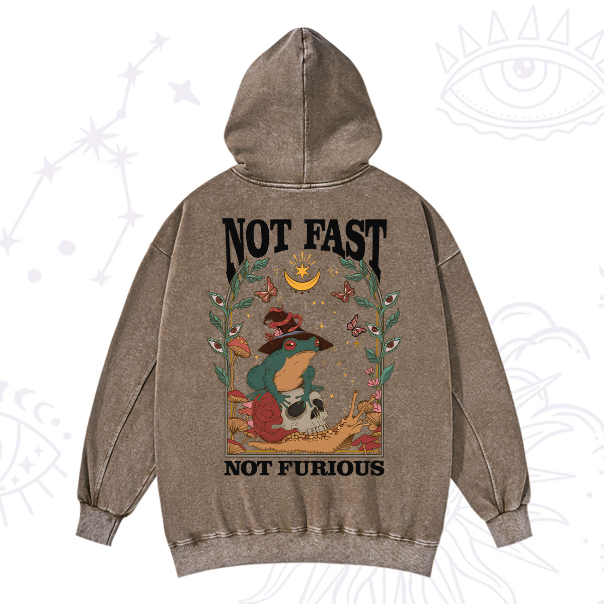 Purplehecate Not Fast Not Furious Washed Hoodie
