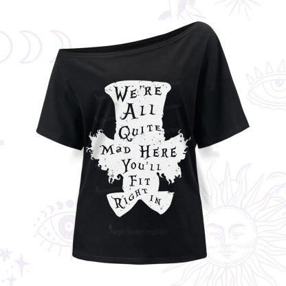 Purplehecate Mad Tea Party Club One Shoulder T-Shirt