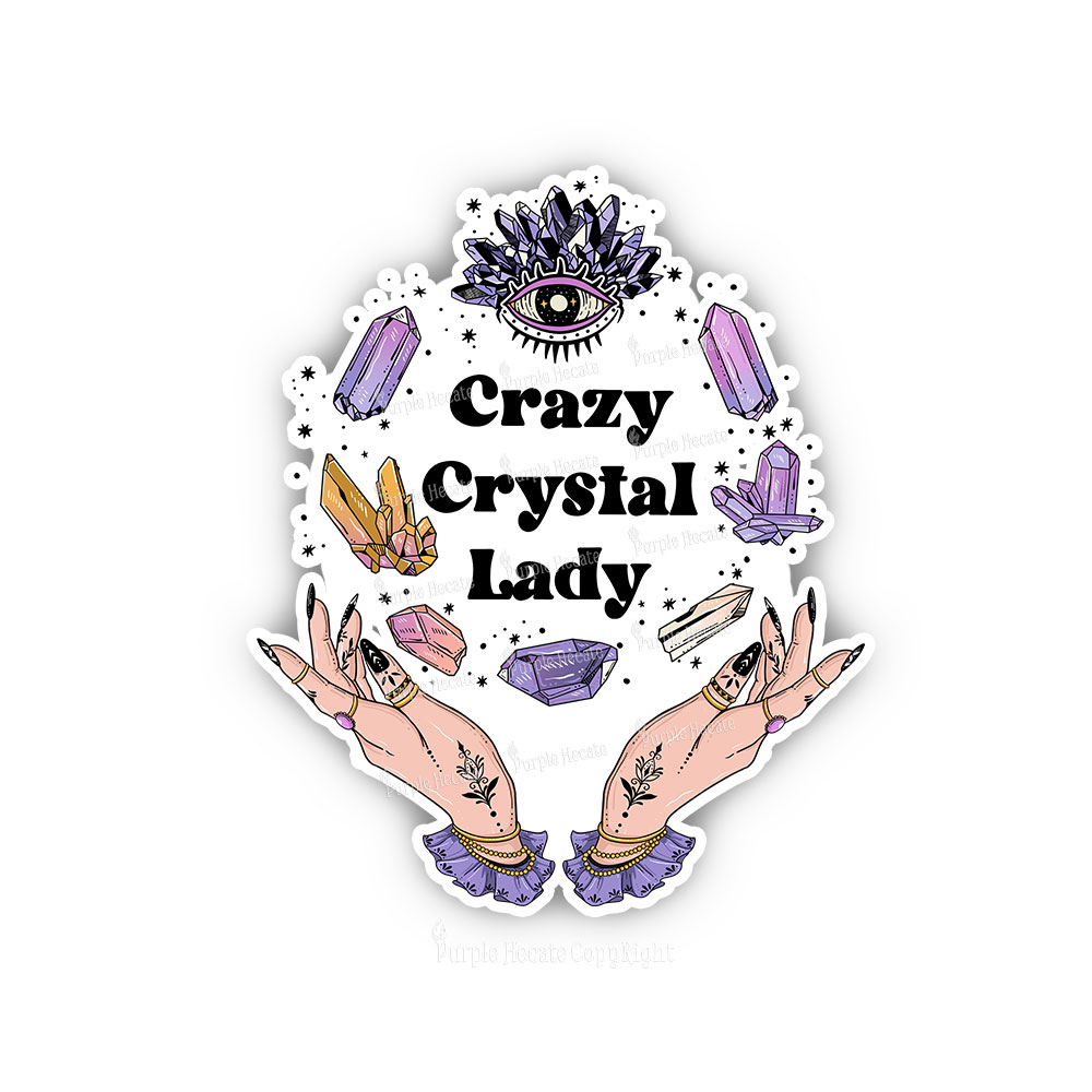 Purplehecate Crazy Crystal Lady Sticker