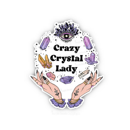 Purplehecate Crazy Crystal Lady Sticker