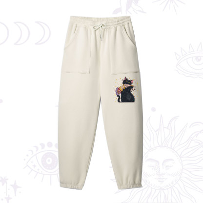 Purplehecate Feral Cat Fleece Sweatpants
