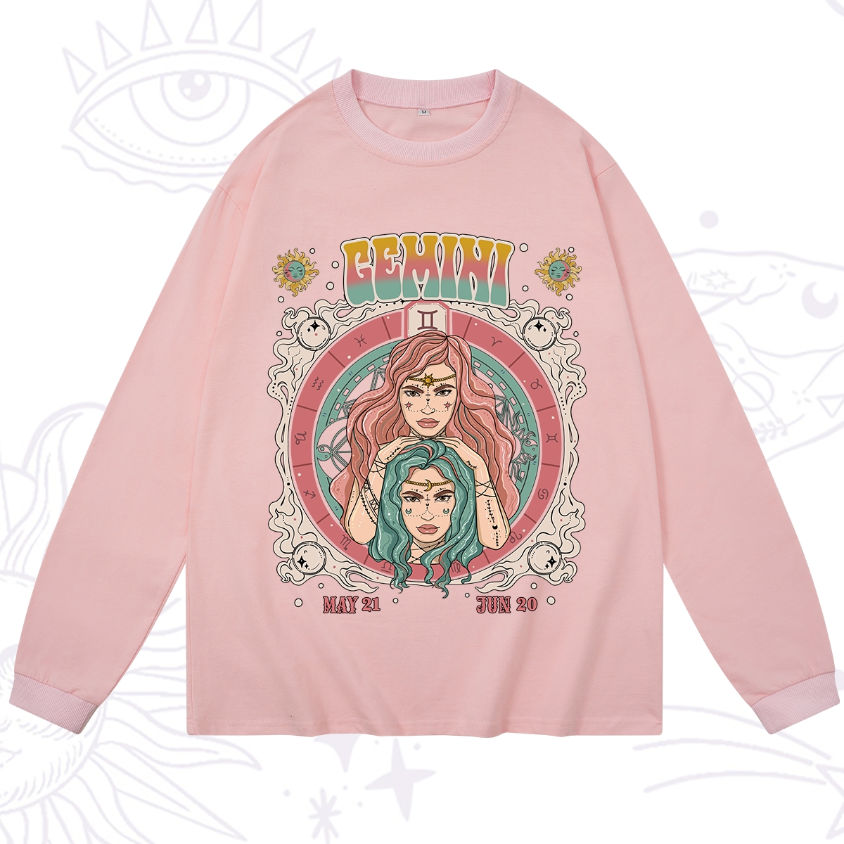 Purplehecate Gemini Cosmic Zodiac Long Sleeve T-Shirt