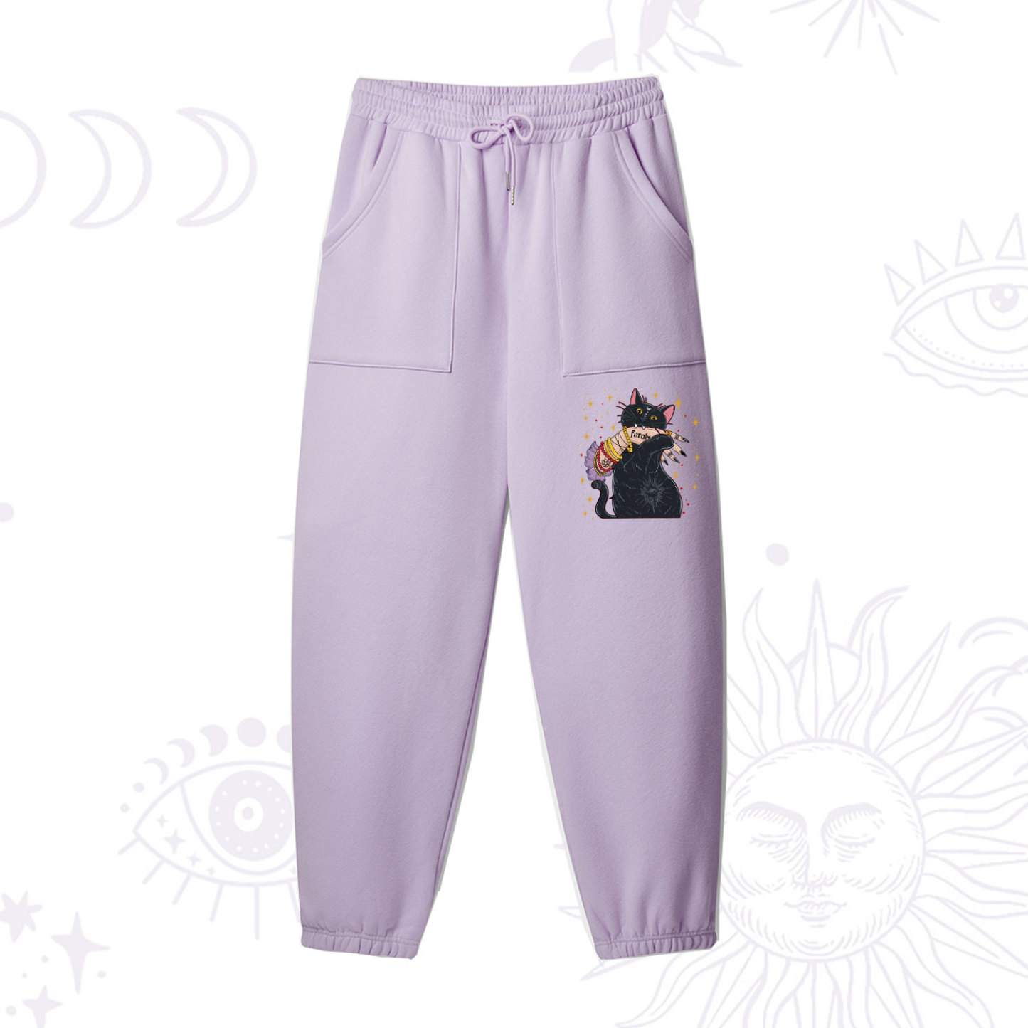 Purplehecate Feral Cat Fleece Sweatpants