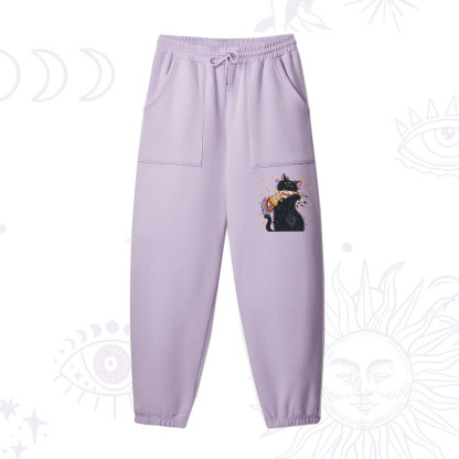 Purplehecate Feral Cat Fleece Sweatpants